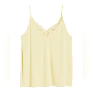 NWT - H&M - Soft Yellow Lace Cami - XS